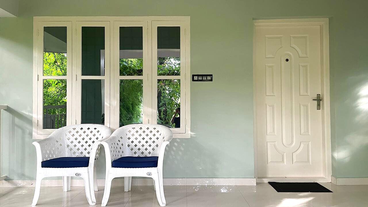 Quiet private porch at The Shore Wellness